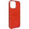 Funda Iphone 13 Purpurina Extraíble Silicona Semirrígida Rojo con