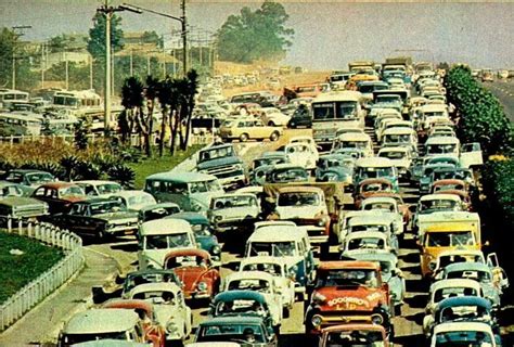 Novembro De 1970 Rodovia Anchieta Sobrecarregada Com Trânsito