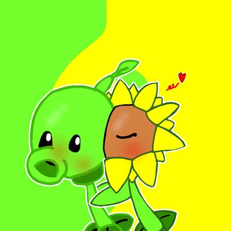 Peashooter x sunflower by kenziDrake on DeviantArt