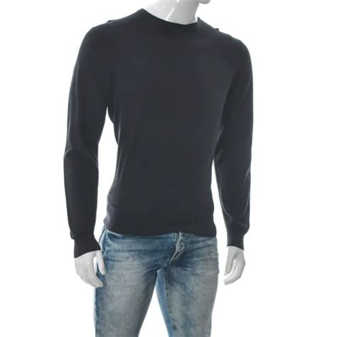 Massimo Dutti Homme Thermique Gaufre Tricot Ras Pull Extra Fin Ctn Noir Eur L Eur 2491