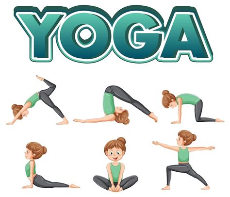 Free Vector Set Of Yoga Postures