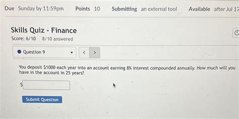 Solved Due Sunday By 11 59pm Points 10 Submitting An External Tool