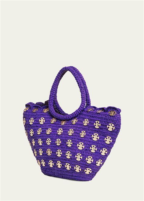 Paco Rabanne Disc Basket Raffia Tote Bag Bergdorf Goodman