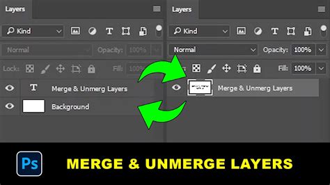 How To Merge And Unmerge Layers In Photoshop Youtube