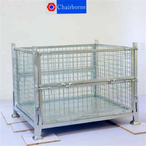 Steel Pallet Box Me Tal Stillages Wire Container Stillage Cage