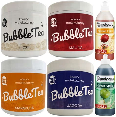 Zestaw Bubble Tea 4 x KULKI 2 x SYROP KUBKI SŁOMKI ERLI pl