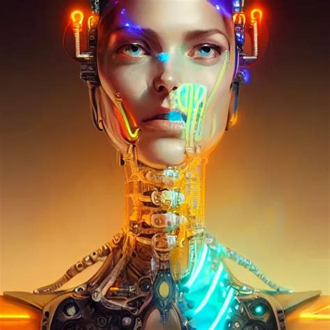 Portrait Biomechanical Wizard Cyberpunk Bionics Stable Diffusion