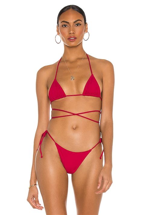 Tropic Of C Praia Bikini Top In Currant Revolve