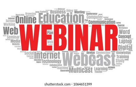 Webinar Web Conference Word Cloud Webinar Stock Illustration