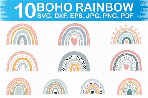 Boho Rainbow Clipart Graphic by BlueFlex · Creative Fabrica