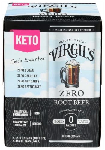 Virgils® Keto Zero Sugar Root Beer Pack 4 Ct 12 Fl Oz Qfc