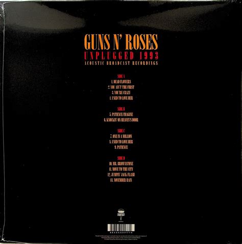 Guns N Roses Unplugged 1993 Live 2 Lp New Clear Vinyl The Best Of