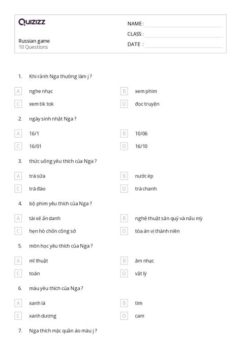 50 Russian Worksheets For Kindergarten On Quizizz Free And Printable