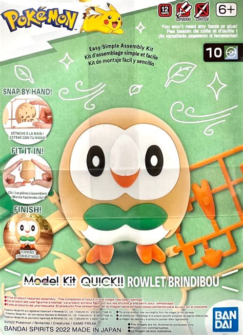 Bandai Pok Mon Model Kit Quick Rowlet Brindibou Maitre Des Jeux