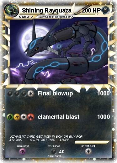 Pokémon Shining Rayquaza 4 4 - Final blowup 1000 - My Pokemon Card