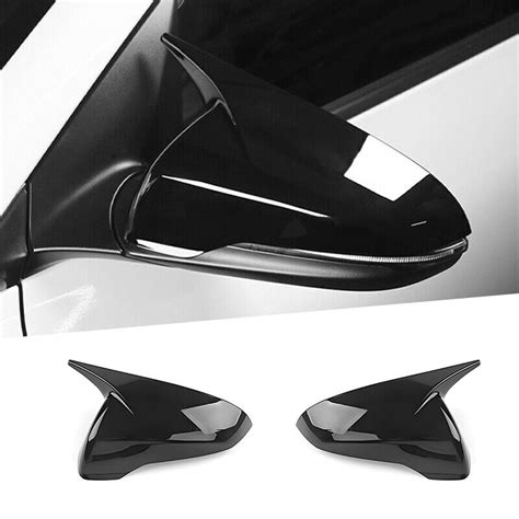 1pair Side Rearview Door Mirror Cover Trim Cap Fit For Hyundai Veloster