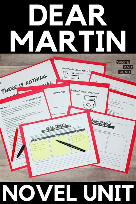 Dear Martin Novel Unit Bundle Printable Novel Study Middle School