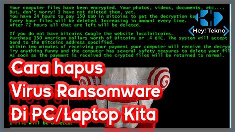 Cara Hapus Virus Ransomware Di Komputer Laptop Youtube