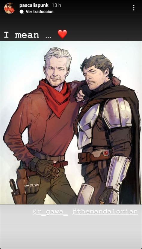 The Mandalorian Pedro Pascal Comparte Fanart Homoerótico De Din Djarin Y Cobb Vanth Por El Día