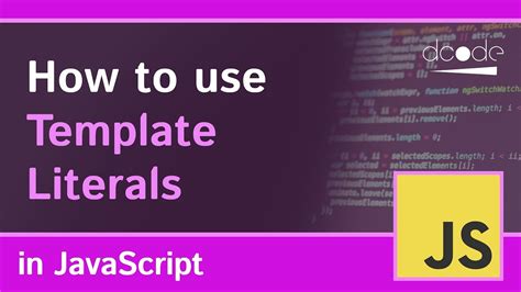 Template Literals In Javascript YouTube