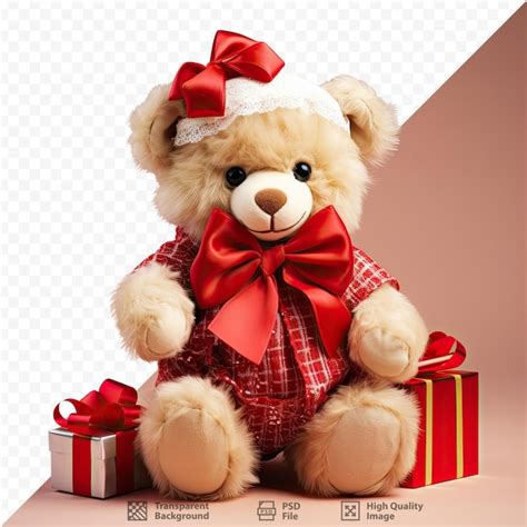 Adorable Ours Peluche Dans Boite Cadeau PSD 3 000 modèles PSD