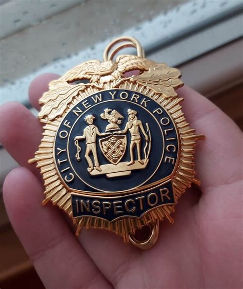 Nypd Police Inspector Badge Nypd Etsy