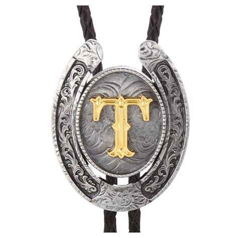 Buy Vintage Bolo Tie For Men Initial Letter Abcdmjr To Z Western