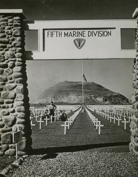 Entrance To The 5th Marine Division Cemetery Iwo Jima Japan 1945 The Digital Collections Of