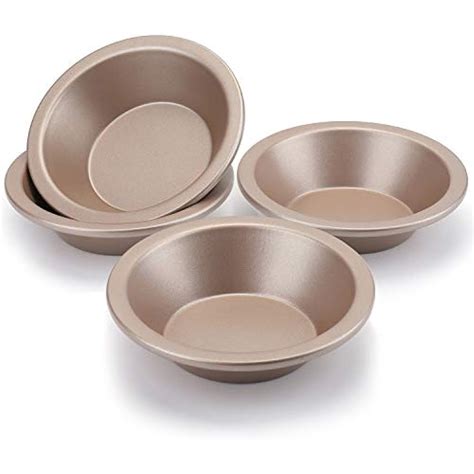 Suwimut 4 Pack Mini Pie Pans, 5 Inches Carbon Steel Round Nonstick ...