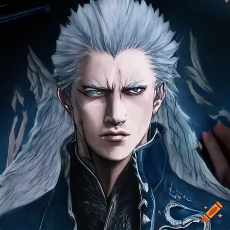 Vergil From Devil May Cry 5 In An Anime Art Style