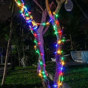 Solar Rope Lights Led String Lights Multi Colored Ft Moobibear