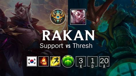 Rakan Support Vs Thresh KR Challenger Patch 8 22 YouTube