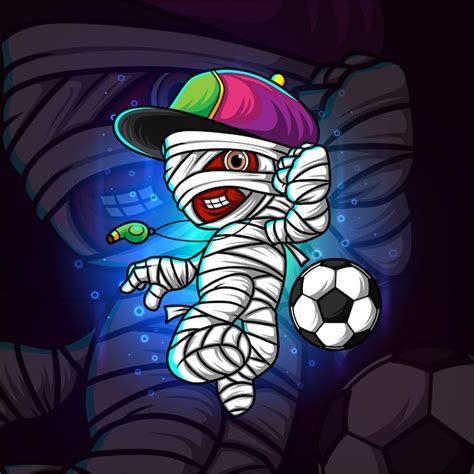 Premium Vector The Football Referee Mummy Esport Mascot Design Of