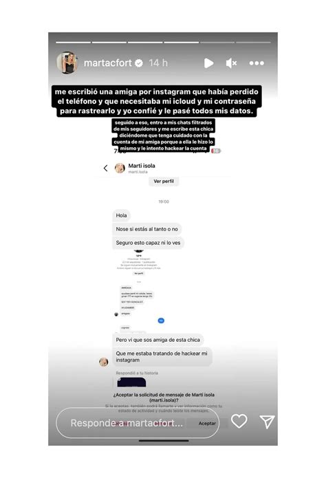 La Angustia De Marta Fort Tras Sufrir Un Hackeo En Sus Redes “les Escribieron A Todos Mis