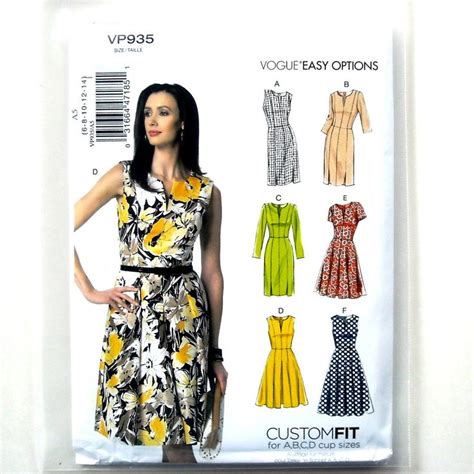 Misses Princess Seam Dresses Vogue Sewing Pattern Vp935