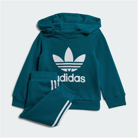 Adidas Adicolor Hoodie Set Kids Turquoise Adidas Tz