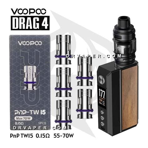 VOOPOO DRAG 4 KIT WITH EXTRA 5 COILS 0 15 OHM دكتور فيب