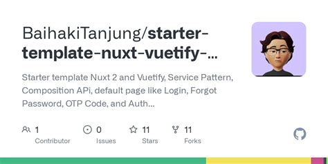 GitHub BaihakiTanjung Starter Template Nuxt Vuetify Cms Starter