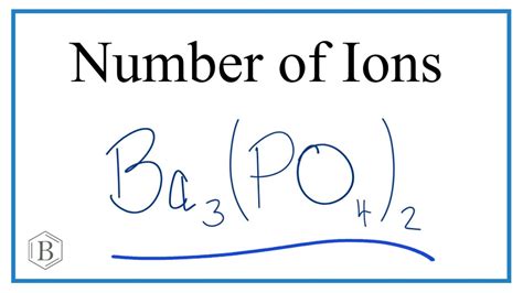 Number Of Ions In Ba3po42 Barium Phosphate Youtube