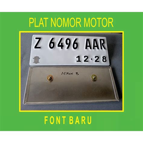 Jual Plat Nomor Motor Baut Tanam Font Terbaru Shopee Indonesia