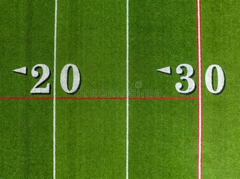 Aerial Image Of A Typical Synthetic Turf Football Field Yard And