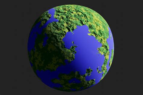 3D Model Procedural Earth Like Planet VR AR Low Poly CGTrader