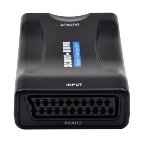 Scart Till Hdmi Adapter P Hd Video Audio Upscale Converter Black