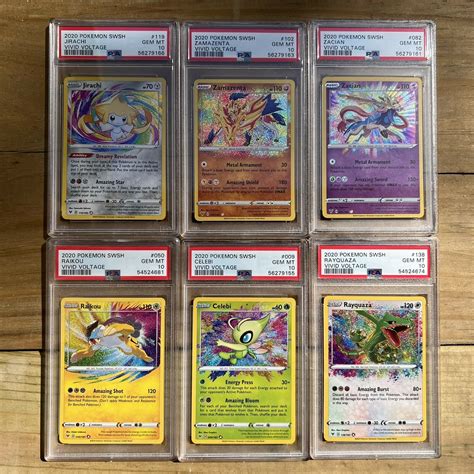 Mavin Pokemon Vivid Voltage Amazing Rare Set 6 PSA 10 Graded Rayquaza