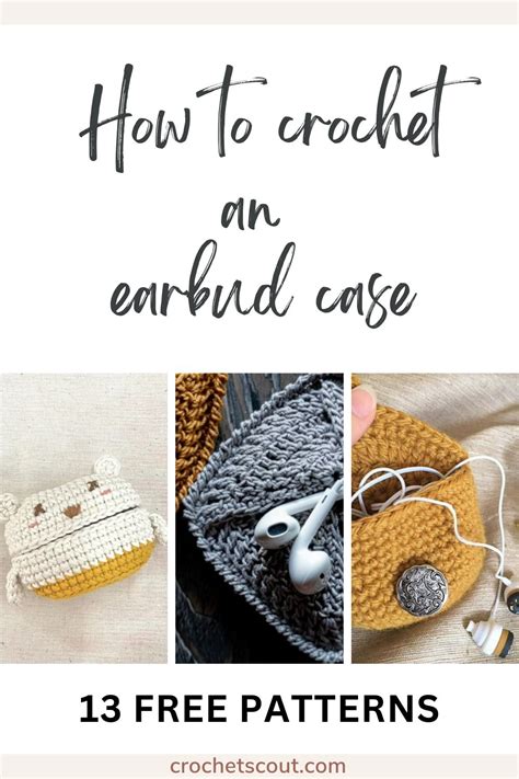 13 Free Crochet Earbud Case And Cord Holder Patterns Kreativ