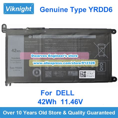 Genuine V Wh Yrdd Battery Vx H P F For Dell Inspiron