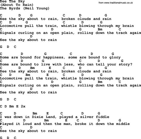 See The Sky By The Byrds Lyrics And Chords