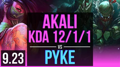 AKALI Vs PYKE MID KDA 12 1 1 2 Early Solo Kills 8 Solo Kills