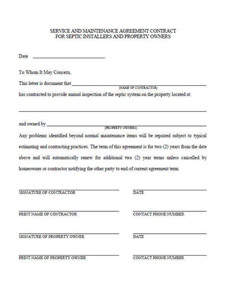 FREE 17 Maintenance Contract Templates In Pages MS Word Docs PDF