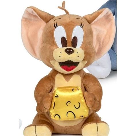 Peluche Tom Et Jerry Jerry Avec Fromage 30 Cm Cdiscount Jeux Jouets